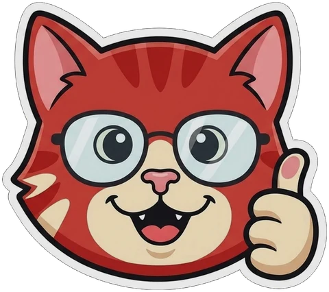 The PRAMPTA kitty giving a thumbs up.